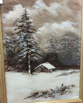Jenny, tall tree, acrylic.